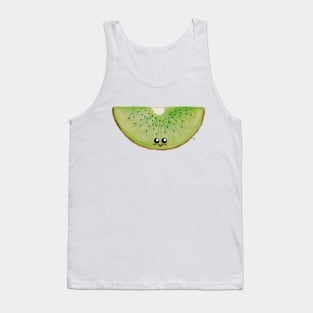 Watercolor Kiwi - A Cute Kiwi Slice Tank Top